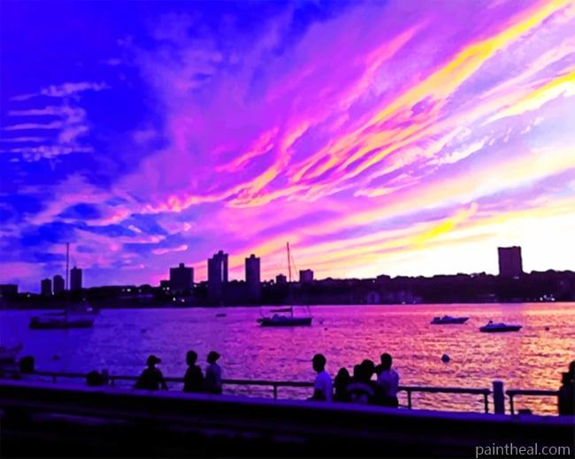 Sunset Over New York Painting By Numbers Kits