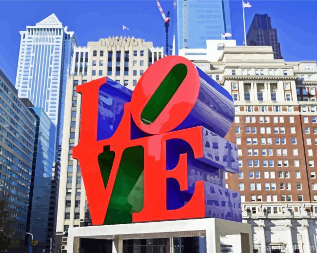 Philly Love Sculpture Painting By Numbers Kits