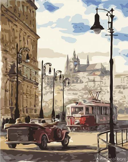 Prague Kaprova Street Painting By Numbers Kits