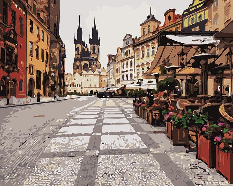 Old Town Square Prague Painting By Numbers Kits