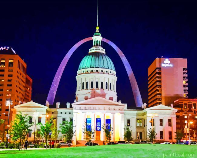 Kiener Plaza Park St Louis Painting By Numbers Kits