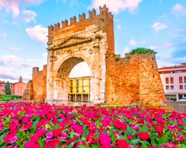 Arch Of Augustus Rimini Painting By Numbers Kits