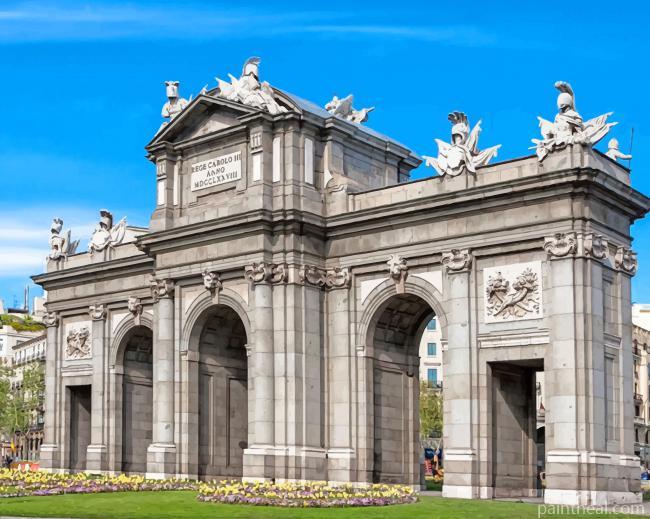 Puerta de Alcala Madrid Spain Painting By Numbers Kits
