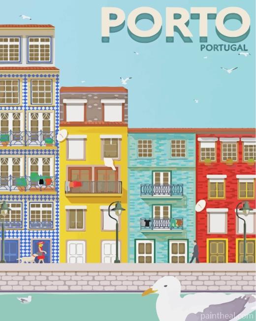 Porto Portugal Poster Painting By Numbers Kits