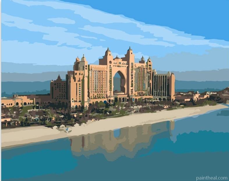 Dubai Atlantis The Palm Painting By Numbers Kits