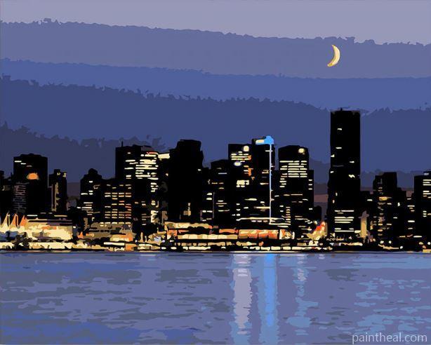 Toronto City At Night Painting By Numbers Kits