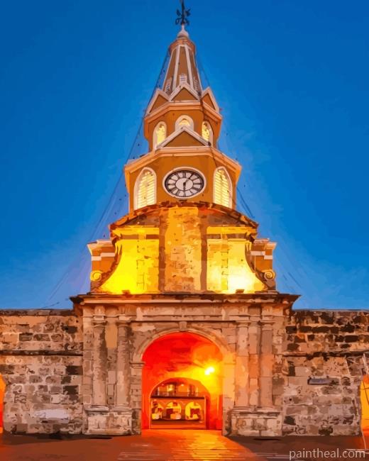 Clock Tower Monument Colombia Painting By Numbers Kits