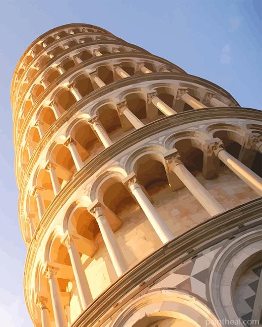 Pisa Italy Building Painting By Numbers Kits