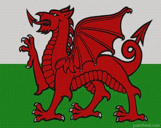Wales Flag Painting By Numbers Kits