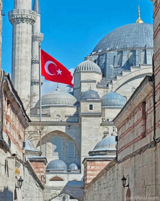 Suleymaniye Mosque Turkey Painting By Numbers Kits