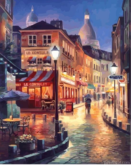 Le Consulat Paris City Painting By Numbers Kits
