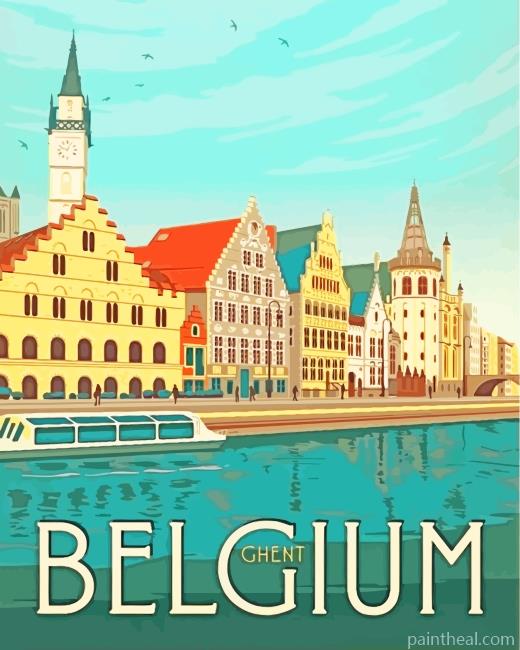 Ghent Belgium Painting By Numbers Kits