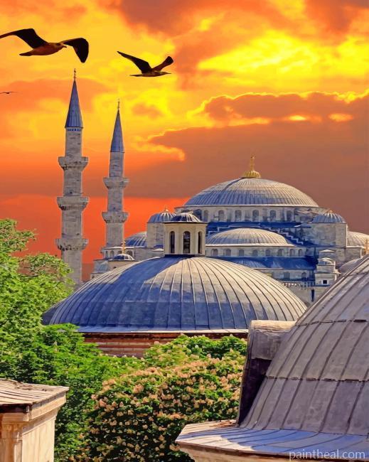 The Blue Mosque Painting By Numbers Kits