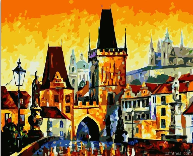 Prague Old City Painting By Numbers Kits