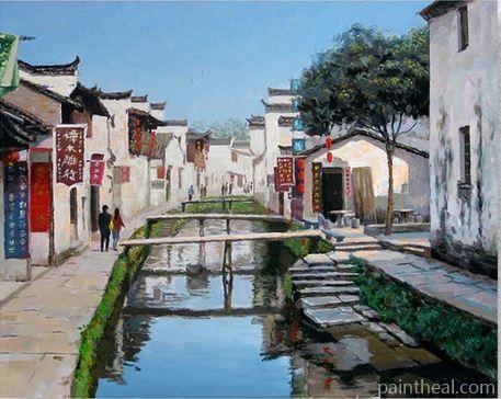 Chinese Village Painting By Numbers Kits