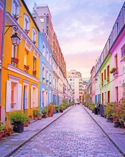 Paris Rue Cremieux Painting By Numbers Kits
