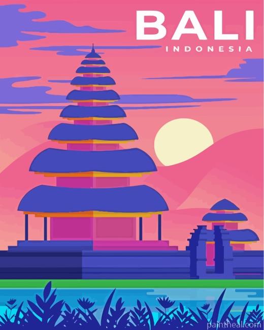 Indonesia Bali Poster Painting By Numbers Kits