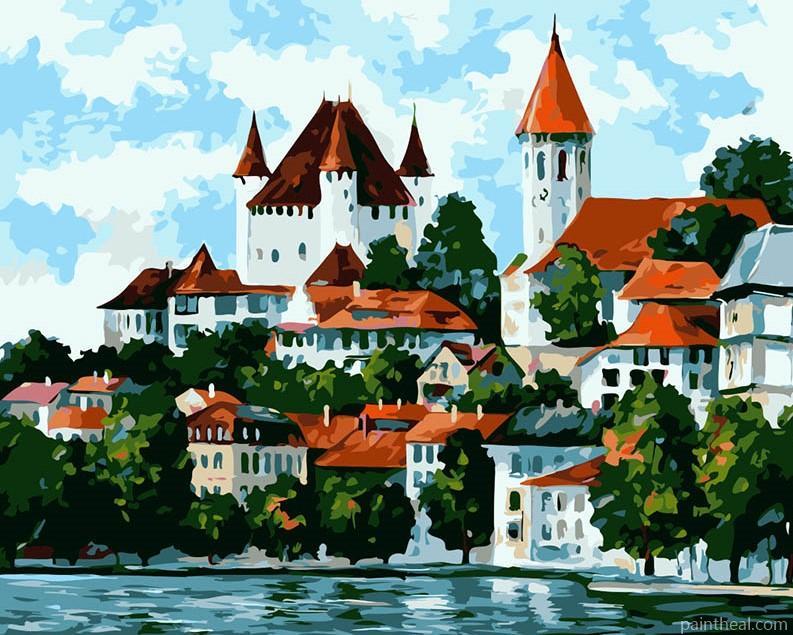 Prague City Buildings Painting By Numbers Kits