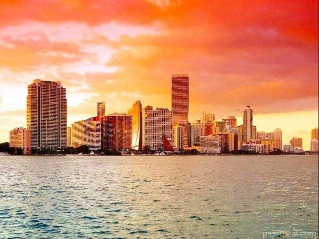 Miami Florida At Sunset Painting By Numbers Kits