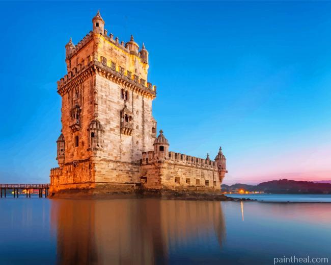 Belem Tower Lisbon Portugal Painting By Numbers Kits