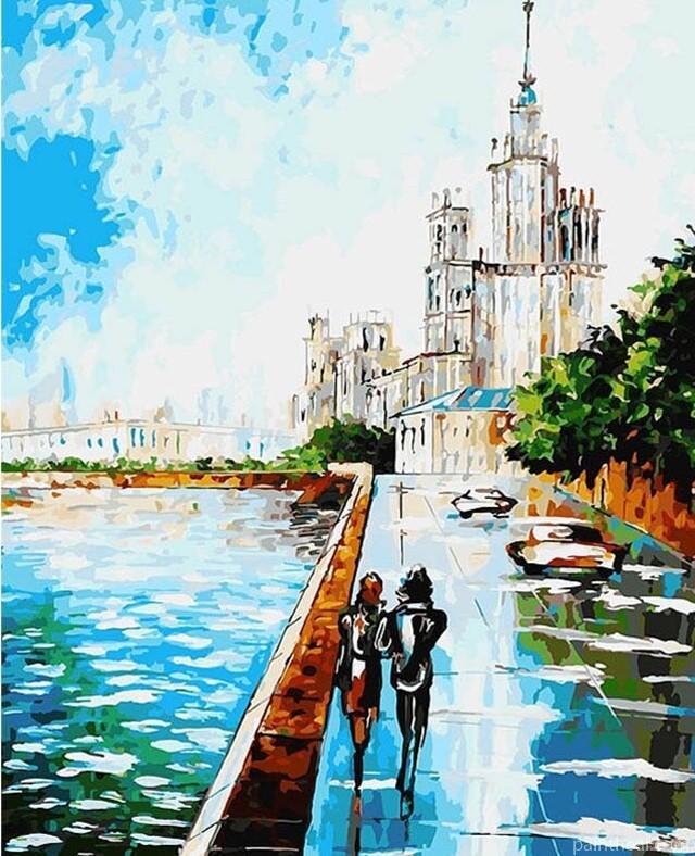 Paris Eiffel Tower Clouds Painting By Numbers Kits