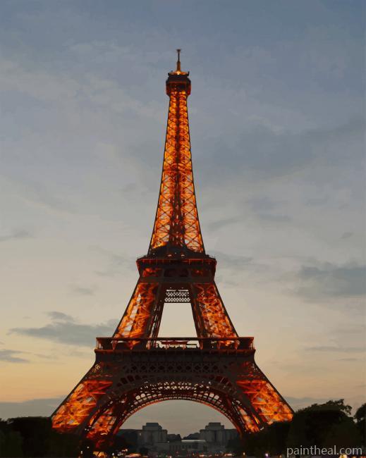 Paris Eiffel Tower Painting By Numbers Kits