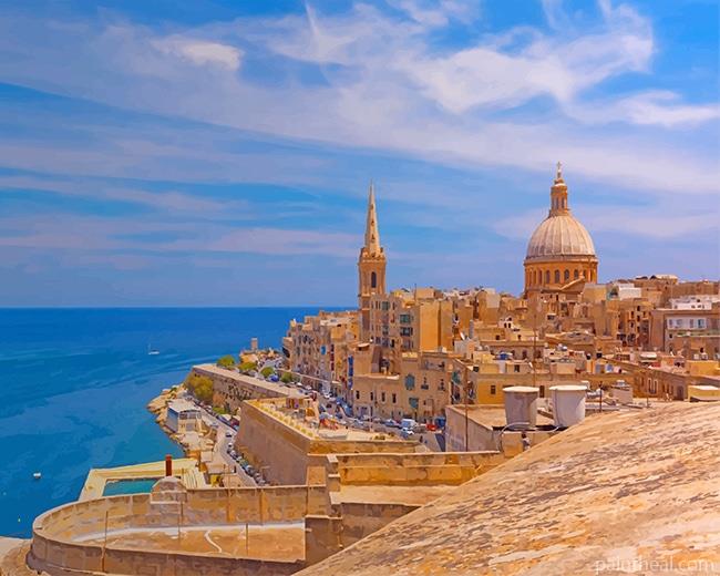 Valletta Malta Painting By Numbers Kits
