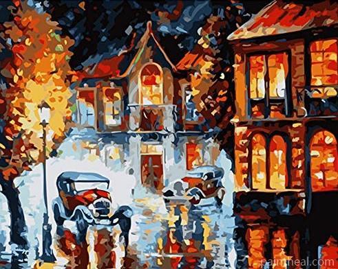 London Colorful Night Painting By Numbers Kits