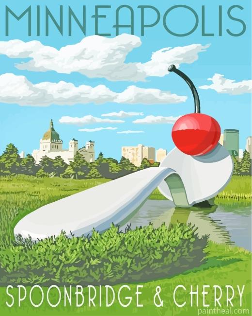 Minneapolis Spoonbridge And Cherry Painting By Numbers Kits