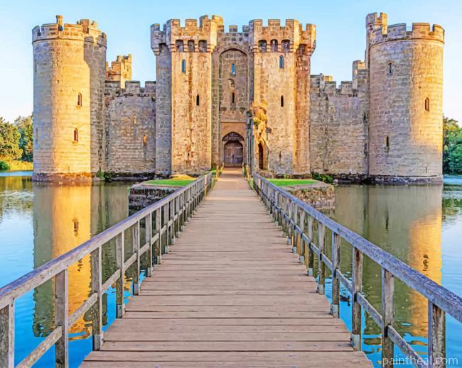 Bodiam Castle In England Painting By Numbers Kits