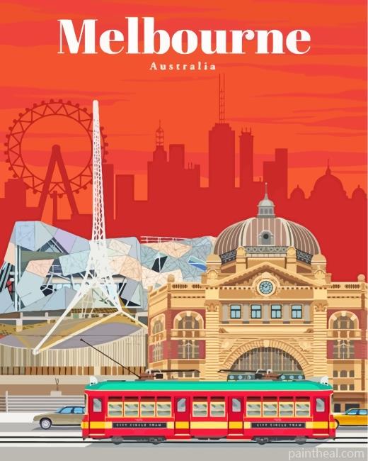 Australia Melbourne Painting By Numbers Kits