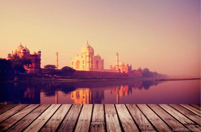 Taj Mahal Amazing Sunset Painting By Numbers Kits