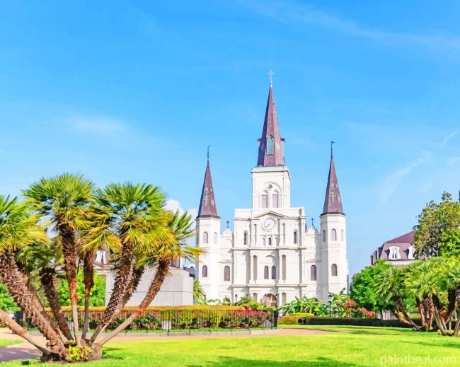 St Louis Cathedral New Orleans USA Painting By Numbers Kits