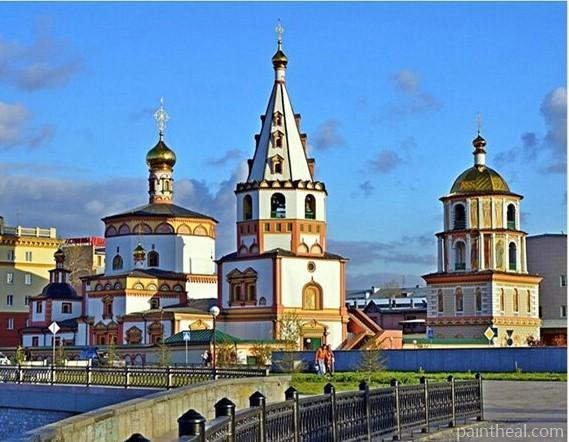 Sobor Bogoyavlensky Cathedral Painting By Numbers Kits