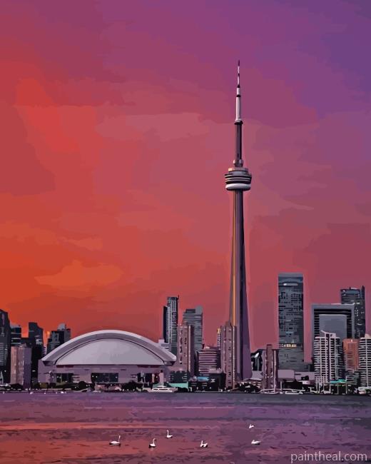 Canada Toronto Skyline Painting By Numbers Kits