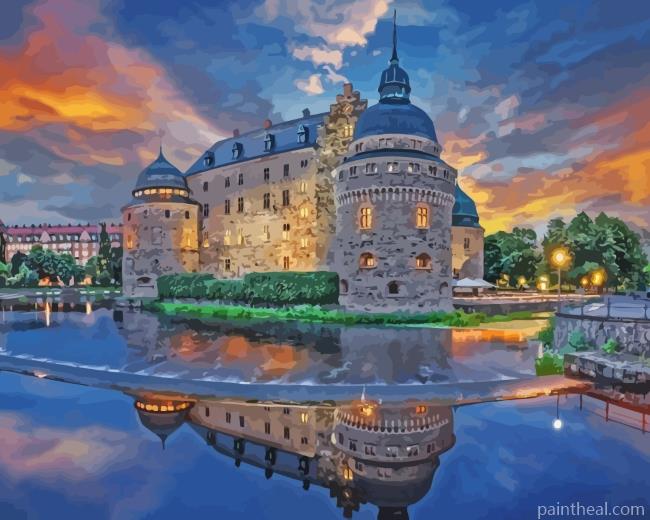 Orebro Castle Sweden Painting By Numbers Kits