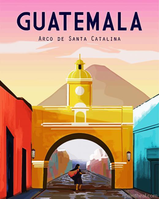 Guatemala Poster Painting By Numbers Kits