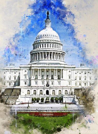 Washington US Capitol Grounds Painting By Numbers Kits