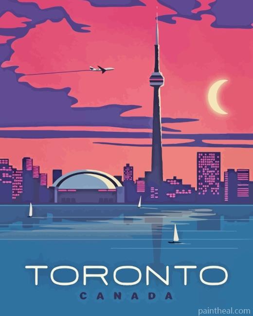 Canada Toronto City Painting By Numbers Kits