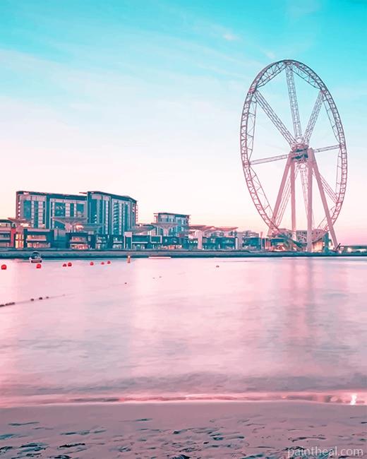 Ferris Wheel Dubai Painting By Numbers Kits