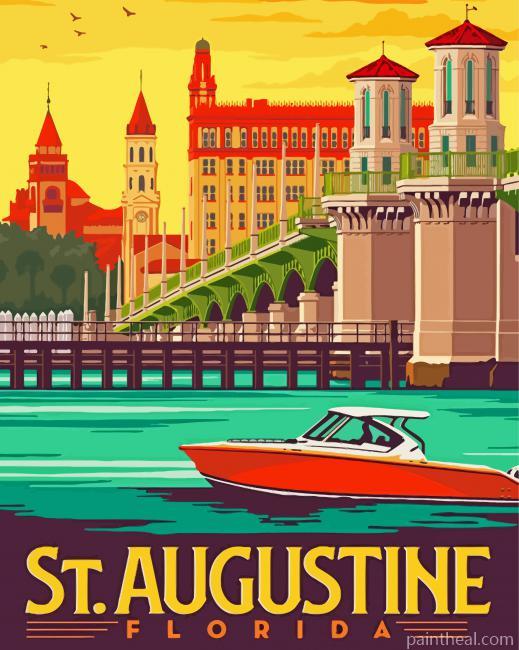 St Augustine Florida Poster Painting By Numbers Kits