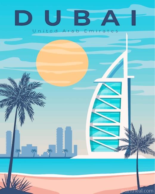 United Arab Emirates Dubai Painting By Numbers Kits