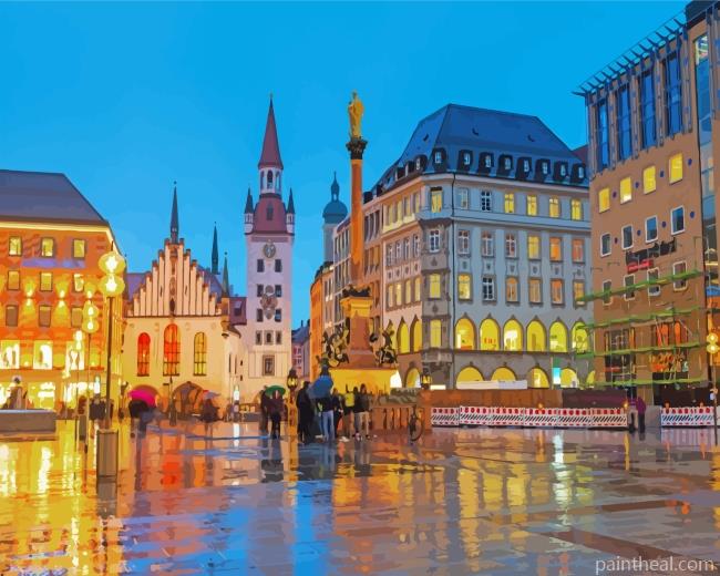 Old Town Hall Munich Germany Painting By Numbers Kits