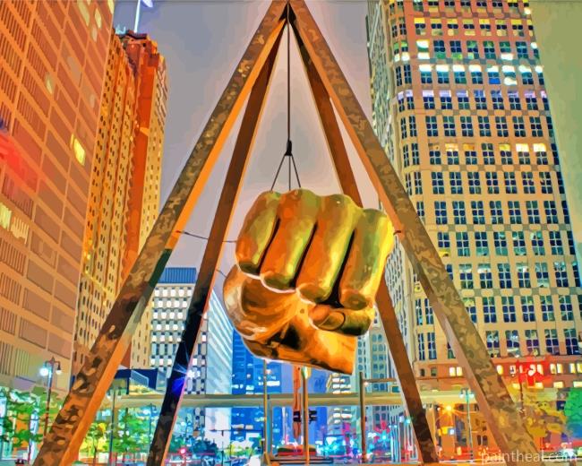 Joe Louis Fist Detroit Painting By Numbers Kits