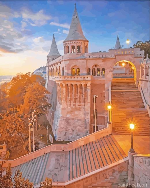 Budapest Hungary Fishermans Bastion Painting By Numbers Kits