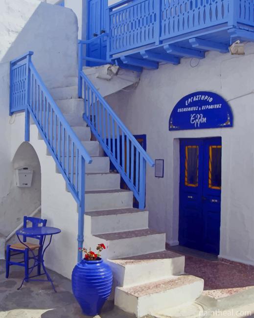 Greece Building Painting By Numbers Kits