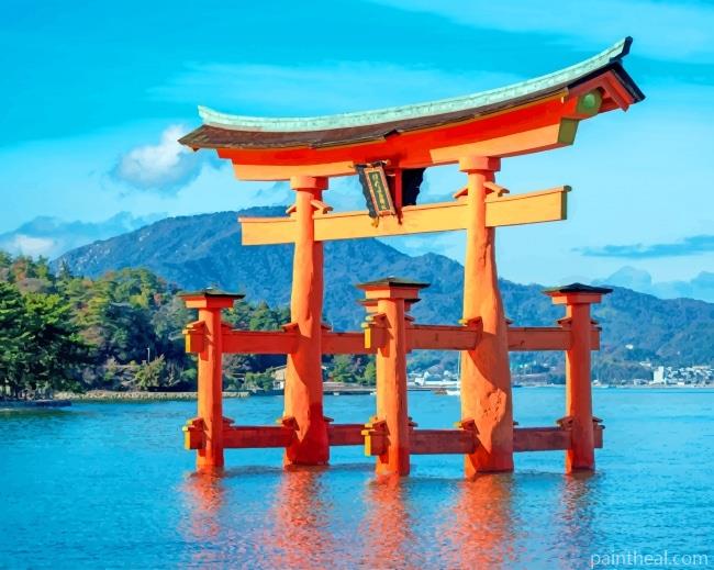 Itsukushima Japan Painting By Numbers Kits