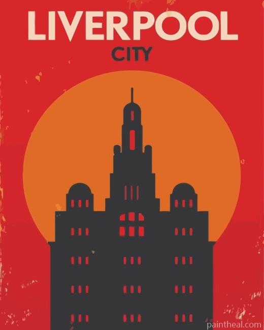 Liverpool City Poster Painting By Numbers Kits