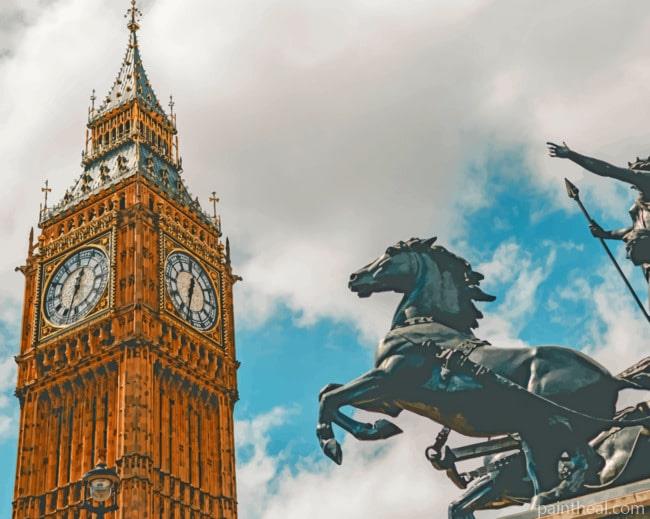 Big Ben In London Painting By Numbers Kits