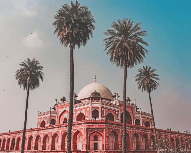 New Delhi Humayuns Tomb Painting By Numbers Kits